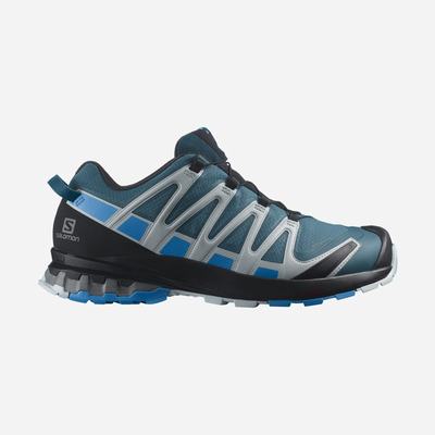 Men's Salomon XA PRO 3D v8 GORE-TEX Trail Running Shoes Blue | PWTQ-18209