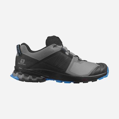 Men's Salomon XA WILD Hiking Shoes Grey/Black/Blue | QFVN-79235