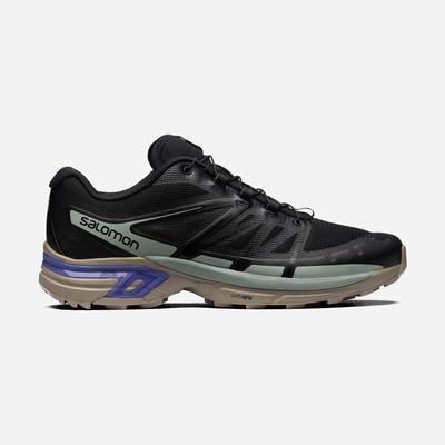 Men's Salomon XT-WINGS 2 Sneakers Black/Light Turquoise Grey | OPWX-19026