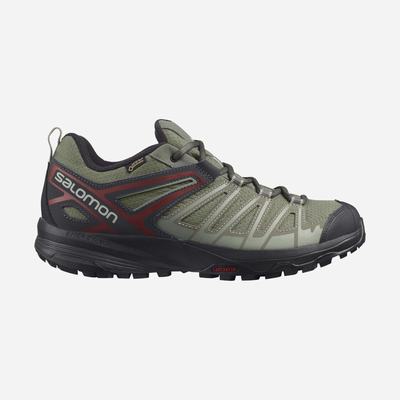 Men's Salomon X CREST GORE-TEX Hiking Shoes Grey | QACT-42917