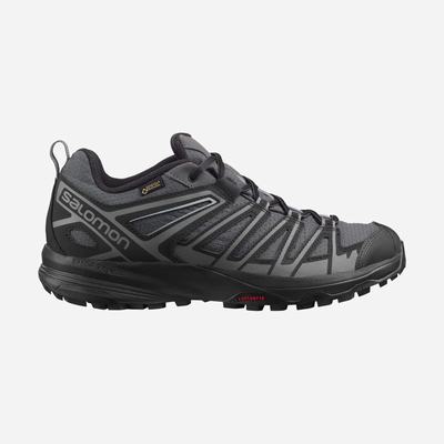 Men's Salomon X CREST GORE-TEX Hiking Shoes Grey/Black | TABQ-92640