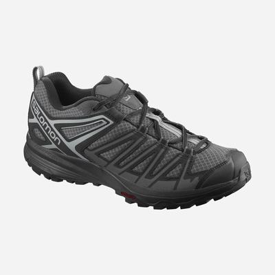 Men's Salomon X CREST Hiking Shoes Grey/Black | VEDS-63754