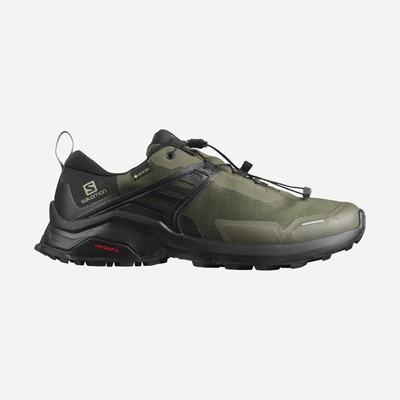 Men's Salomon X RAISE GORE-TEX Hiking Shoes Olive/Black | VZHM-15940