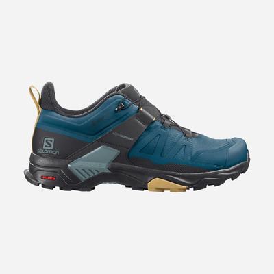 Men's Salomon X ULTRA 4 GORE-TEX Hiking Shoes Blue/Black | XLGS-60713