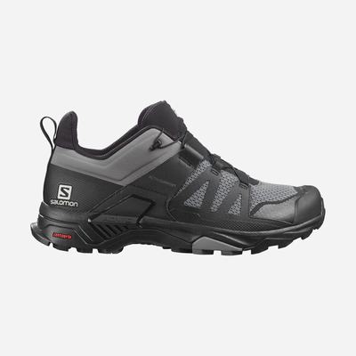 Men's Salomon X ULTRA 4 Hiking Shoes Grey/Black | MTQN-51028