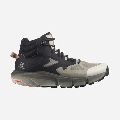 Women's Salomon PREDICT HIKE MID GORE-TEX Hiking Boots Khaki/Black/Beige | UKNP-62970