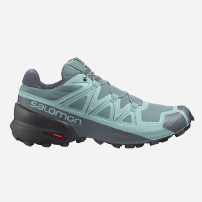 Women's Salomon SPEEDCROSS 5 Trail Running Shoes Green | KXGH-39718