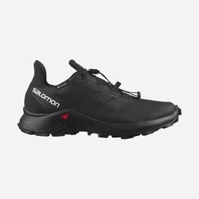 Women's Salomon SUPERCROSS 3 GORE-TEX Trail Running Shoes Black | OQDZ-53807