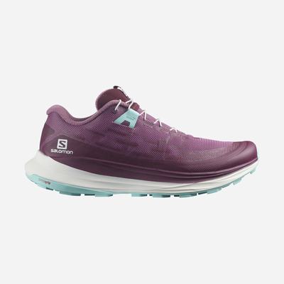 Women's Salomon ULTRA GLIDE Trail Running Shoes Purple/White/Turquoise | LFOW-31495