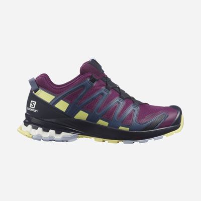 Women's Salomon XA PRO 3D v8 GORE-TEX Trail Running Shoes Purple/Blue | EWMX-84532