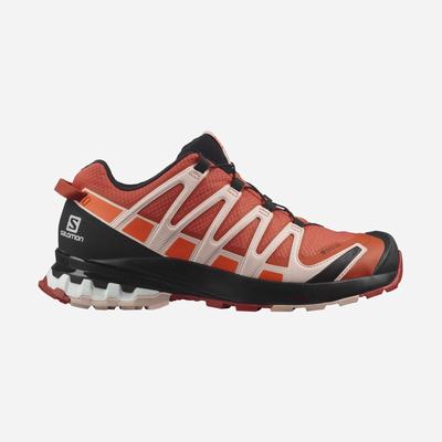 Women's Salomon XA PRO 3D v8 GORE-TEX Trail Running Shoes Orange/Red Orange | PNTV-30218