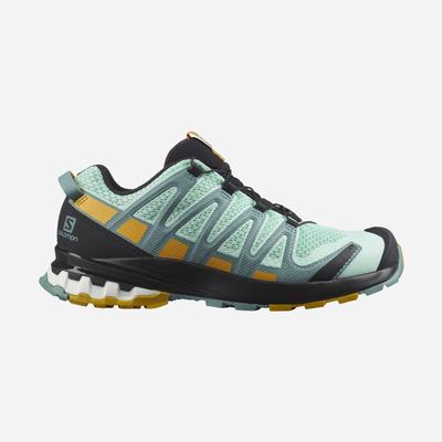 Women's Salomon XA PRO 3D v8 Trail Running Shoes Green | EMCU-25031