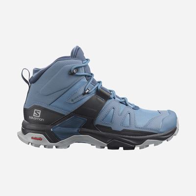 Women's Salomon X ULTRA 4 MID GORE-TEX Hiking Boots Blue/Black/Dark Blue | ICGV-61724