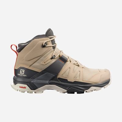 Women's Salomon X ULTRA 4 MID GORE-TEX Hiking Boots Light Brown | YNDB-74096